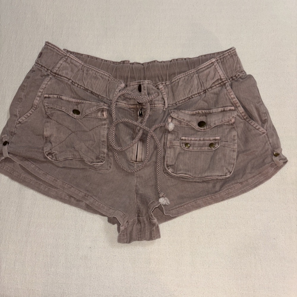 Free People We The Free Waimea Slouchy Shorts Cashmere Size L Boho Stretch